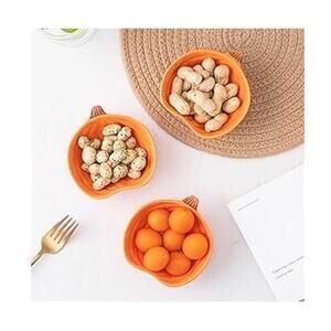 Set of 3 Ramekins 6 Ounces Oven Safe, Ceramic Ramekins Pumpkins